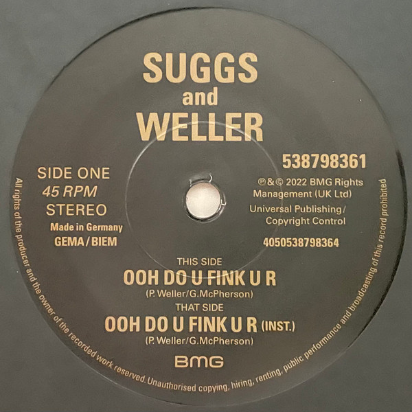 NuttySounds.com - Suggs And Weller* – Ooh Do U Fink U R – (7″, Single, Ltd) – (UK)