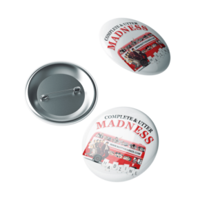 NuttySounds.com - MADNESS - Original Complete & Utter Madness MADZINE Badge - Issue One – (Badge, Small, 1¼ Inch)