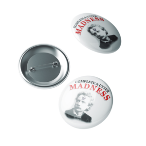 NuttySounds.com - MADNESS - Original Complete & Utter Madness Zine Badge - Issue Four – (Badge, Small, 1¼ Inch)